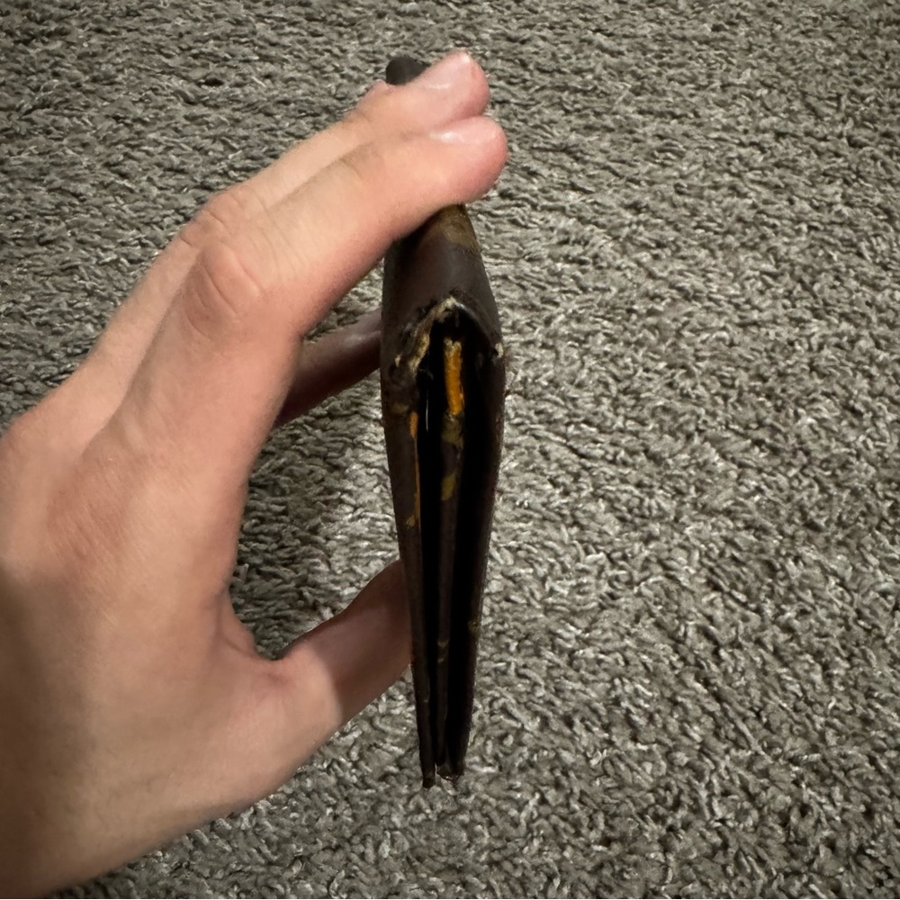 Brown and Gold Monogram Wallet - Picture 6 of 11